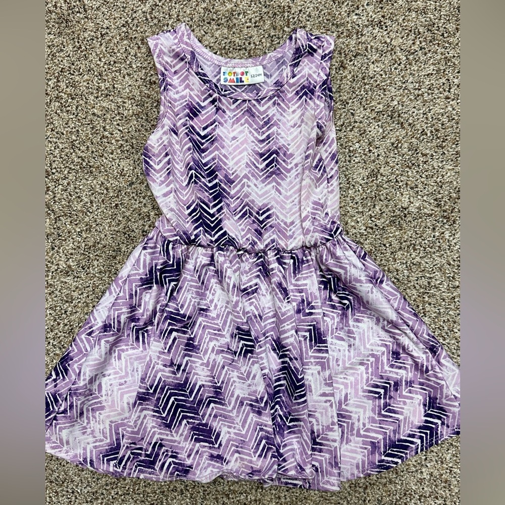 Dot dot smile purple chevron tank dress